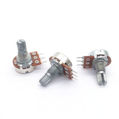 WH148 Rotary Potentiomer Long Life Volume Control Linear B50K B10K Potentiometer Carbon Film Potentiometer For Audio