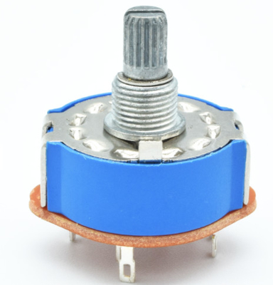 25mm Diameter Band Rotary Switch With Blue Dust Cover Used For Electric Appliance And Transducer