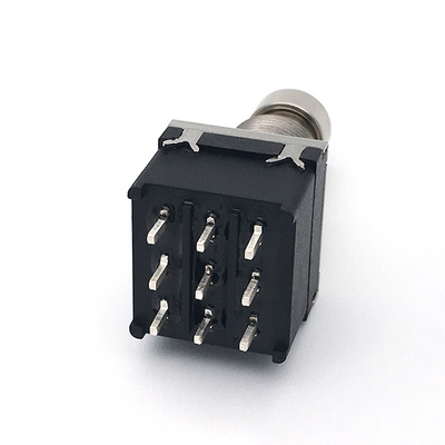 9 Pin 3pdt Stomp Switch 500V For Electric Guitar