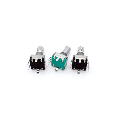 11mm Continuous Rotary Switch 300V AC Rotary Knob With Push Button 360 Degrees