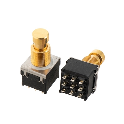 3PDT Guitar Foot Switch 17mm Footswitch 9 Pin  Wire Terminal