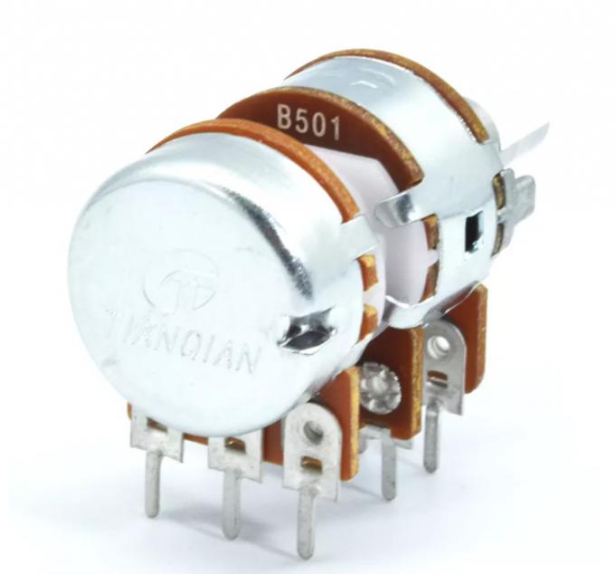 Vertical 5k Audio Taper Potentiometer 16mm Double Gang Potentiometer